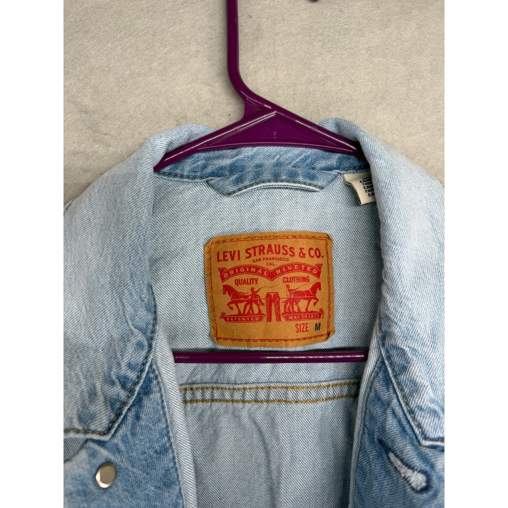 Levis Mens Light Wash Denim Trucker Jacket 72334-0563 Blue‎ Size M - Picture 2 of 11